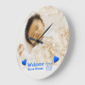 Aangepaste Baby Photo wandklok (Hoek)