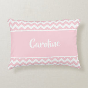 Aangepaste Baby Pillow - Pastel Blush Pink White Accent Kussen