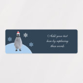 Aangepaste Baby Pinguïn Kerstmis Labels (Design 2)