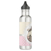 Aangepaste Baby roze Giraffe Pijlstaal Waterfles (Links)