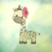 Aangepaste Baby roze Giraffe Raamsticker (Vel 3)