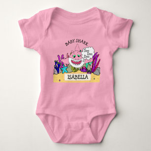 Aangepaste Baby Shark Baby's Romper