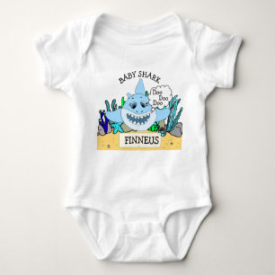Aangepaste Baby Shark Baby's Romper