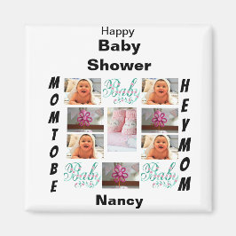 Aangepaste Baby Shower 11 Foto Collage  Magneet