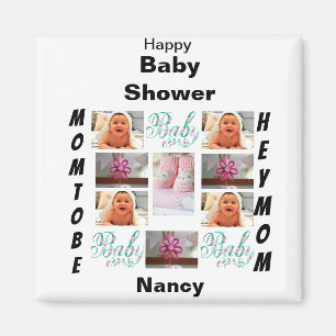Aangepaste baby shower 11 foto collage  magneet