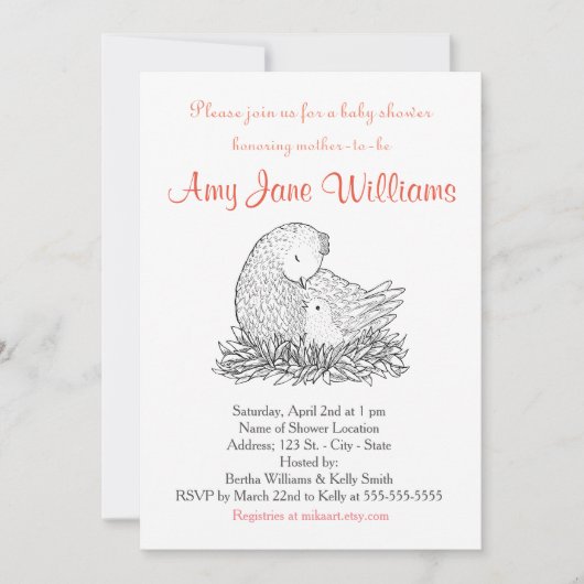 Aangepaste Baby shower baby shower Uitnodiging (Voorkant)