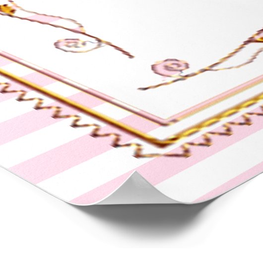 Aangepaste Baby shower banner Poster (Hoek)