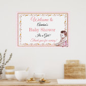 Aangepaste Baby shower banner Poster (Keuken)