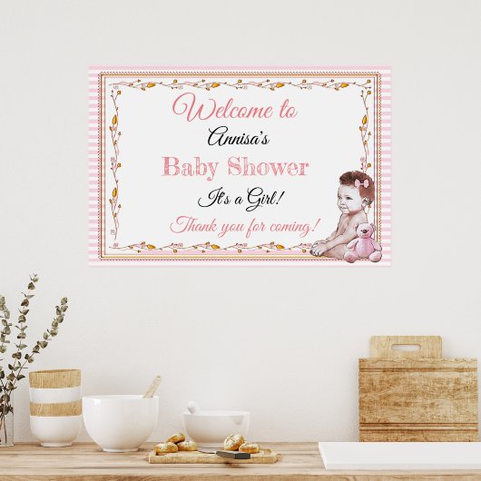 Aangepaste Baby shower banner Poster (Keuken)