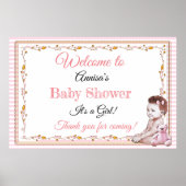 Aangepaste Baby shower banner Poster (Voorkant)