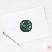 Aangepaste baby shower bedankje ronde sticker (Envelop)