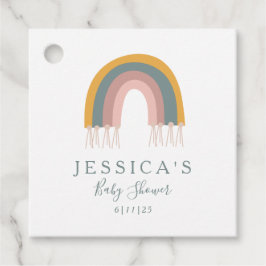 Aangepaste Baby shower Boho Rainbow Minimalist ged Bedankjes Labels