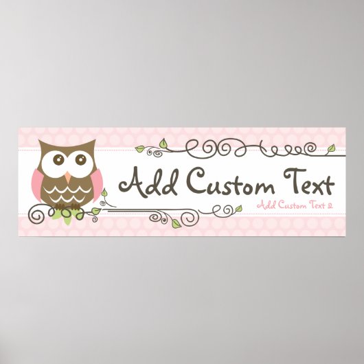 Aangepaste Baby shower-boombanner Poster (Voorkant)