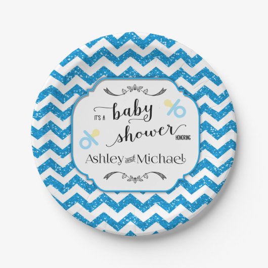Aangepaste Baby shower Borden Papieren Bordje (Voorkant)