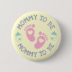 Aangepaste baby shower-feest voor lieve aanstaande ronde button 5,7 cm