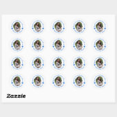 Aangepaste baby shower foto bedank sticker (Vel)