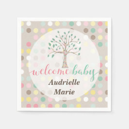 Aangepaste Baby shower liefde groeit in onze stamb Servet