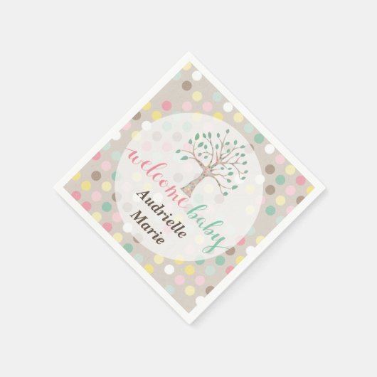 Aangepaste Baby shower liefde groeit in onze stamb Servet (Hoek)