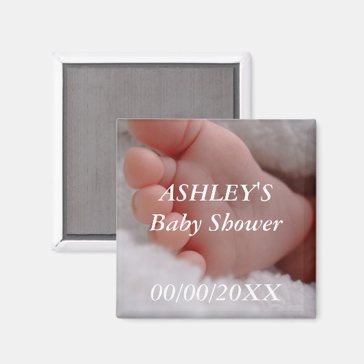 Aangepaste Baby shower magneet (Voorkant / Achterkant)