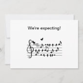 Aangepaste baby shower-muziek vogelgeluiden aanden kaart (Voorkant)