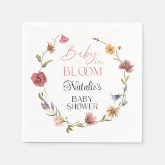 Aangepaste Baby shower papier servetten Wildflower