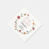 Aangepaste Baby shower papier servetten Wildflower (Hoek)