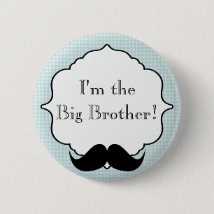 Aangepaste Baby shower Partij I de Big Brother But Ronde Button 5,7 Cm