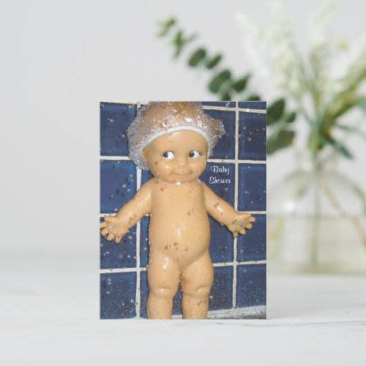Aangepaste Baby shower Uitnodiging voor Jongen of  (Staand voorkant)