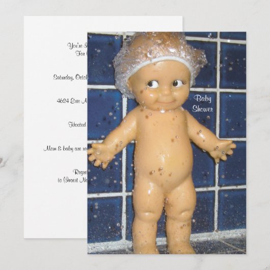 Aangepaste Baby shower-uitnodiging voor peuter of Kaart (Voorkant / Achterkant)