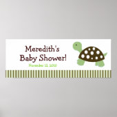 Aangepaste Baby shower voor groene stip Poster (Voorkant)