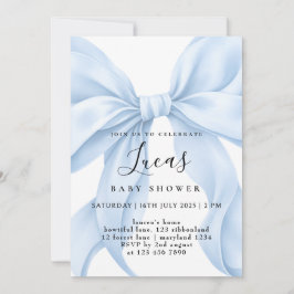Aangepaste baby shower voor jongen in het blauw kaart