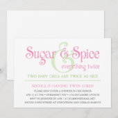 Aangepaste Baby shower voor  op suiker en specerij Kaart (Voorkant / Achterkant)