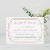 Aangepaste Baby shower voor suiker en specerijen Kaart (Staand voorkant)