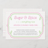 Aangepaste Baby shower voor suiker en specerijen Kaart (Voorkant / Achterkant)