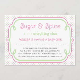 Aangepaste Baby shower voor suiker en specerijen Kaart