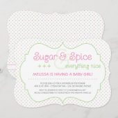 Aangepaste Baby shower voor suiker en specerijen Kaart (Voorkant / Achterkant)