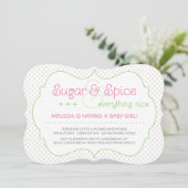 Aangepaste Baby shower voor suiker en specerijen Kaart (Staand voorkant)
