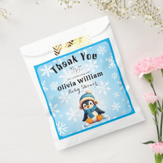 Aangepaste Baby showers gunstzakken met Penguin De Bedankzakje (Gezegeld)