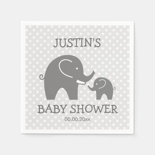 Aangepaste baby showers servetten met schattige gr (Voorkant)