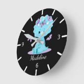 Aangepaste Baby Triceratops - Dinosaur Ronde Klok (Hoek)