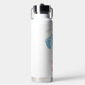 Aangepaste Baby Twins Voetafdruk Waterfles (Voorkant)