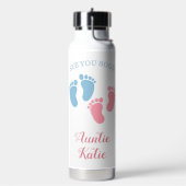 Aangepaste Baby Twins Voetafdruk Waterfles (Links)