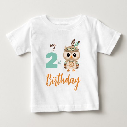 Aangepaste Baby verjaardag T-Shirt (Voorkant)