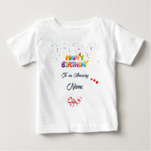 Aangepaste Baby verjaardagscadeau T-shirt – zacht