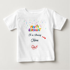 Aangepaste Baby verjaardagscadeau T-shirt – zacht 