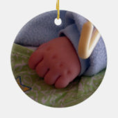 Aangepaste Baby-versiering Keramisch Ornament (Achterkant)