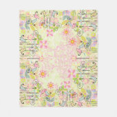 Aangepaste Baby vogeltuin Fleece Deken (Voorkant)