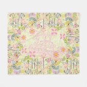 Aangepaste Baby vogeltuin Fleece Deken (Voorkant (Horizontaal))