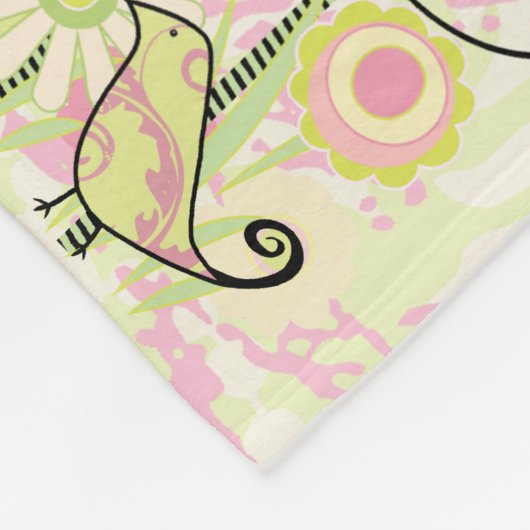 Aangepaste Baby vogeltuin Fleece Deken (Hoek)