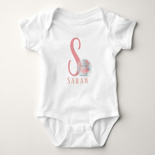 Aangepaste Baby voor Letter en Name Romper (Voorkant)